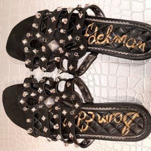 Black studded Sam Edelman sandals